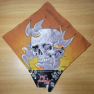 2008 Miami Ink Bandana Scarf Skulls and Doves Promotional Florida Unused